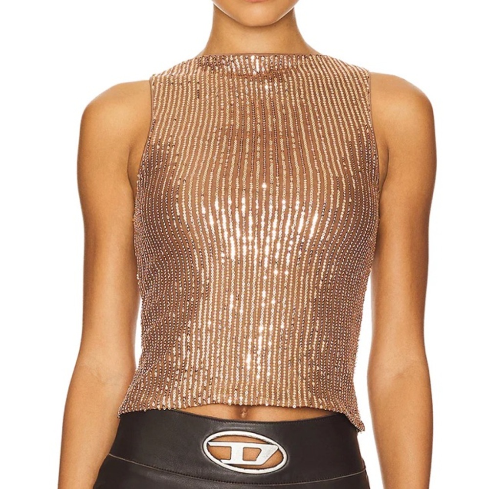 Superdown Sequin Tank Top